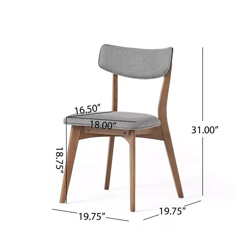 Ensemble de salle à manger rembourré Christopher Knight Home Walton 7 pièces en bois d'hévéa de style milieu de siècle