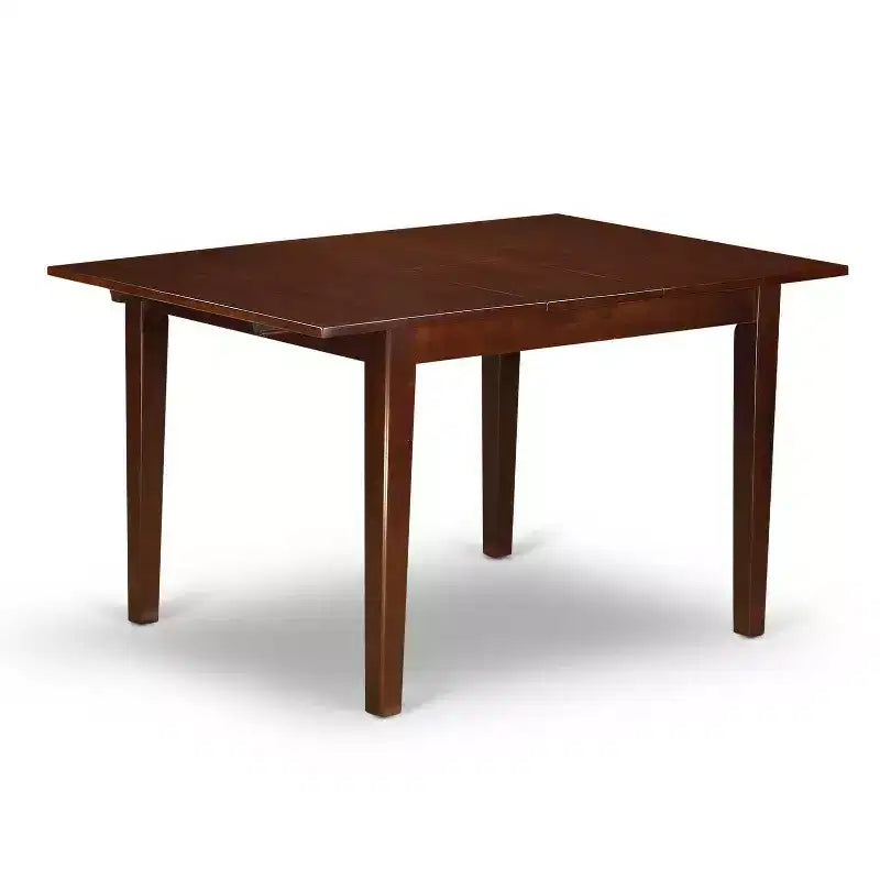 HomeStock Ensemble Table à manger rectangulaire Chaises en lin Finition acajou