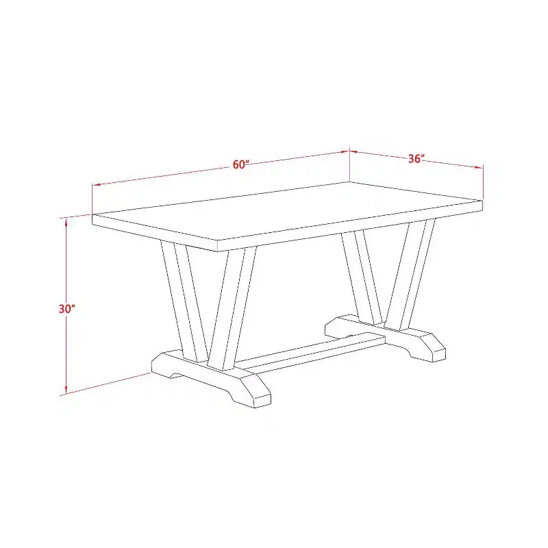 Ensemble de salle à manger HomeStock 5 pièces avec table à plateau en bois massif finition chêne naturel et 4 chaises rembourrées