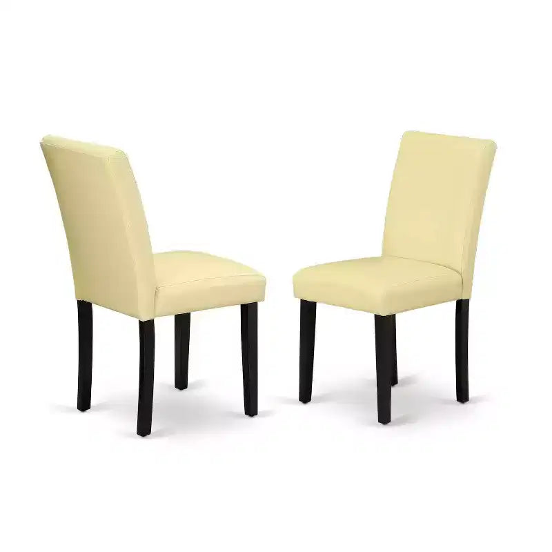 Ensemble de salle à manger rectangulaire 7 pièces - Chaises Parsons, table de 152 cm, cuir synthétique moderne, mobilier de salle à manger élégant