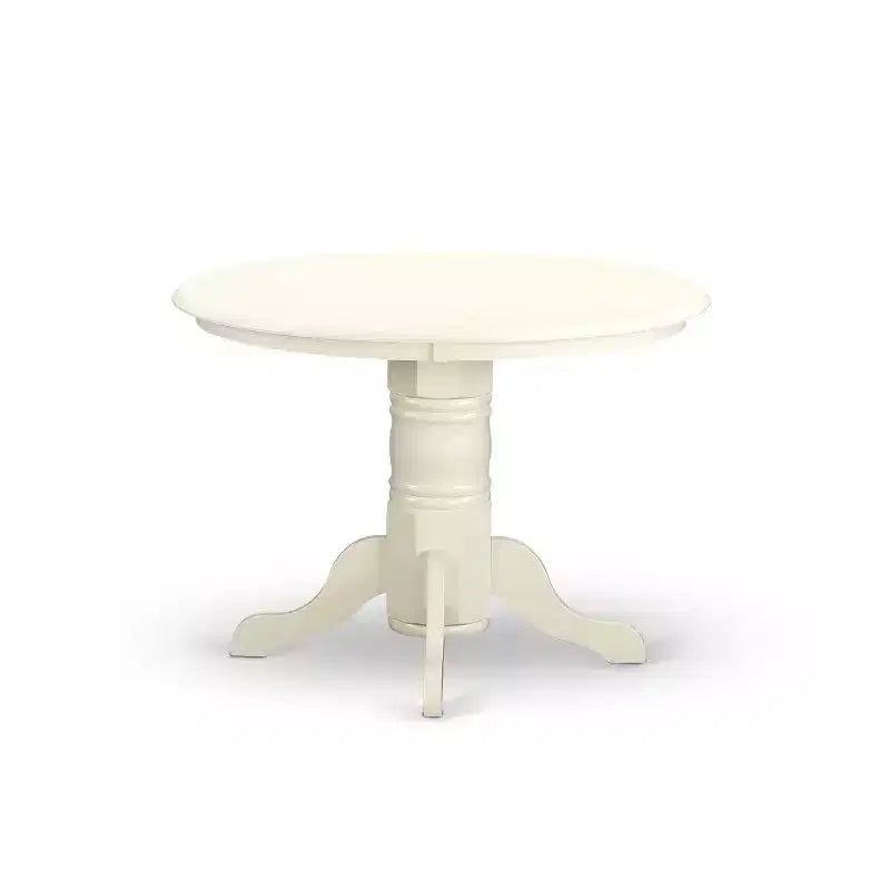 Ensemble de salle à manger rond 3 pièces - Table et chaises de cuisine, blanc - Meubles de salle à manger pour petits espaces
