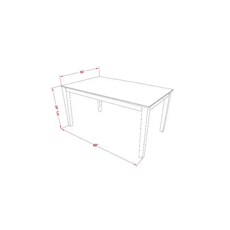 Ensemble salle à manger 5 pièces – Table et chaises en bois – Style cottage blanc lin