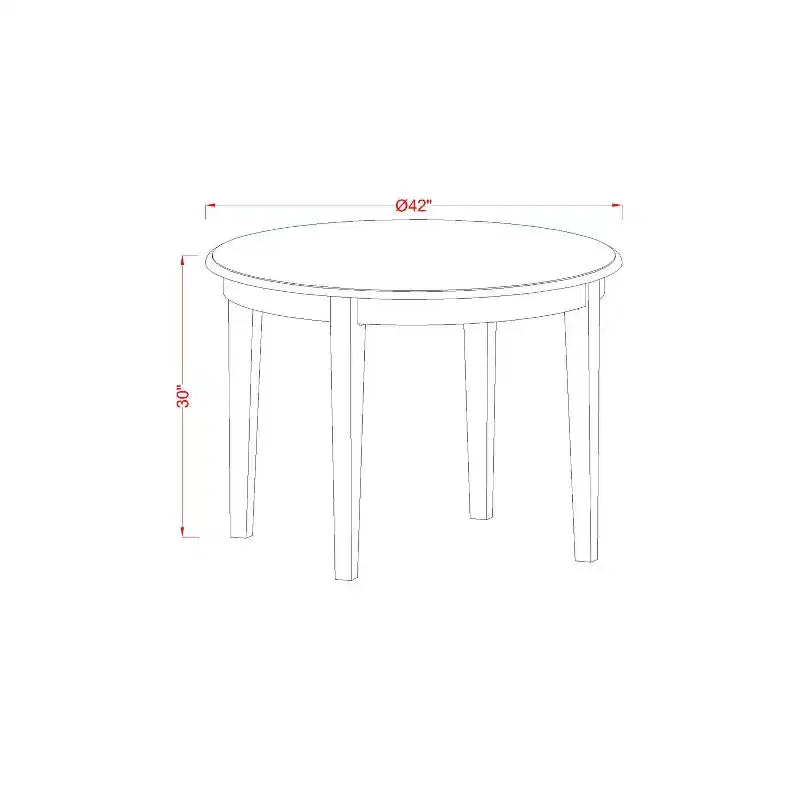 Ensemble Table et Chaises de Salle à Manger 5 Pièces en Bois, Style Moderne