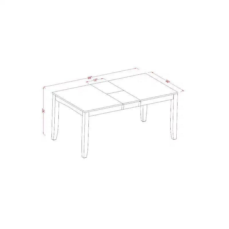 Ensemble de salle à manger Art Déco - Table et chaises - Table rectangulaire moderne avec rallonge