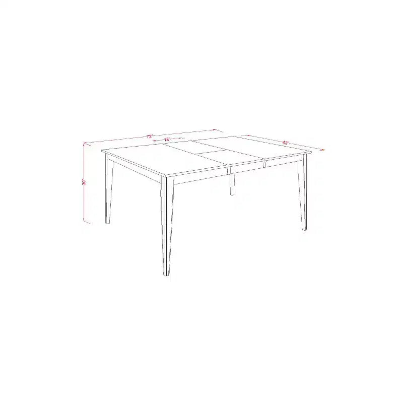 Ensemble de salle à manger moderne - Table et chaises 7 pièces - Chaises en tissu de lin - Table rectangulaire de 42x72 pouces
