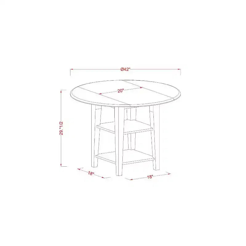 Ensemble de salle à manger vintage 3 pièces table et 2 chaises - Table 20x42 avec rallonges latérales - Pieds blanc lin - Siège en cuir PU