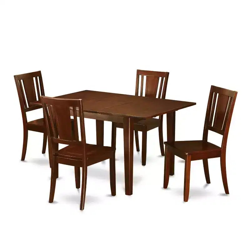 Modern Kitchen Dining Set - Small Table with 4 Chairs - Elegant Design for Home