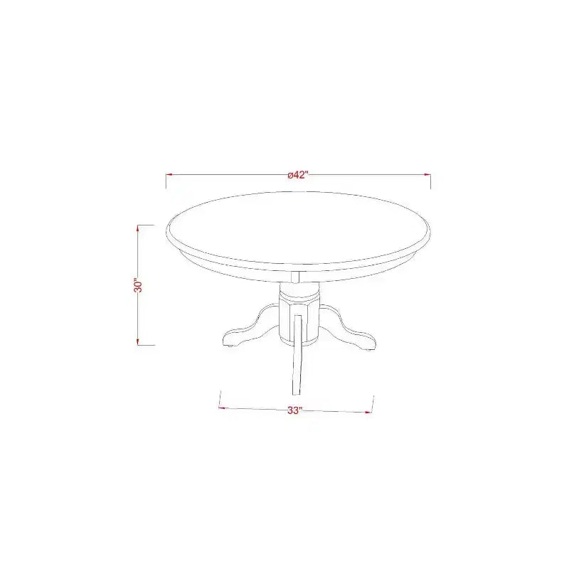 Ensemble table à manger ronde 42 pouces