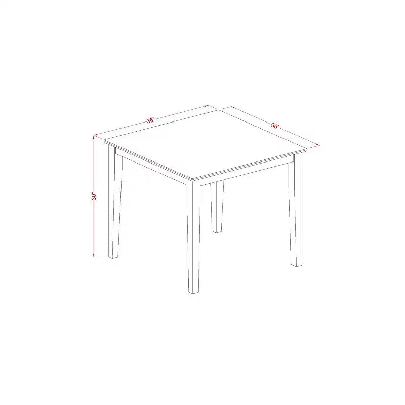 Ensemble de salle à manger bohème - Table et chaises 3 pièces - Table carrée, chaises rembourrées en lin, finition chêne