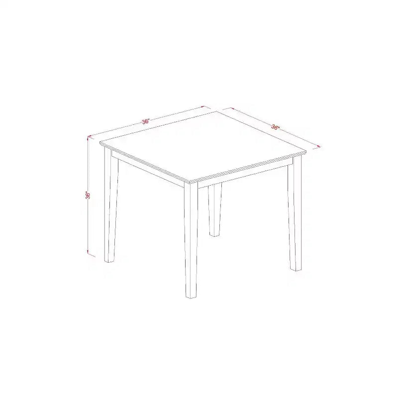Ensemble de salle à manger hauteur comptoir - 5 pièces table et chaises - Ensemble de cuisine - Design moderne - Finition noire et cerise