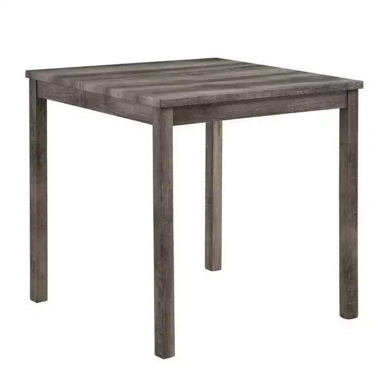 Ensemble de table de hauteur comptoir 5 pièces Royal Hampton avec 4 tabourets, tissu beige, bois gris