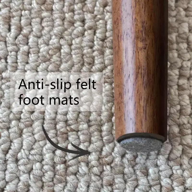 Ensemble de salle à manger rond 5 pièces, table piédestal de 46 po ton noyer et chaises de salle à manger en similicuir marron avec pieds en bois massif pour salle à manger-Panipeachy