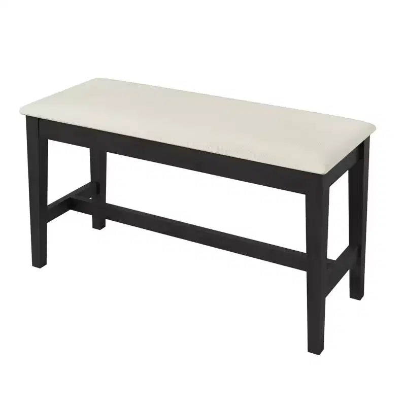 Ensemble de salle à manger 6 pièces pour 6 personnes, ensemble de table de cuisine familiale avec chaises de salle à manger et banc rembourrés ergonomiques - ModernLuxe