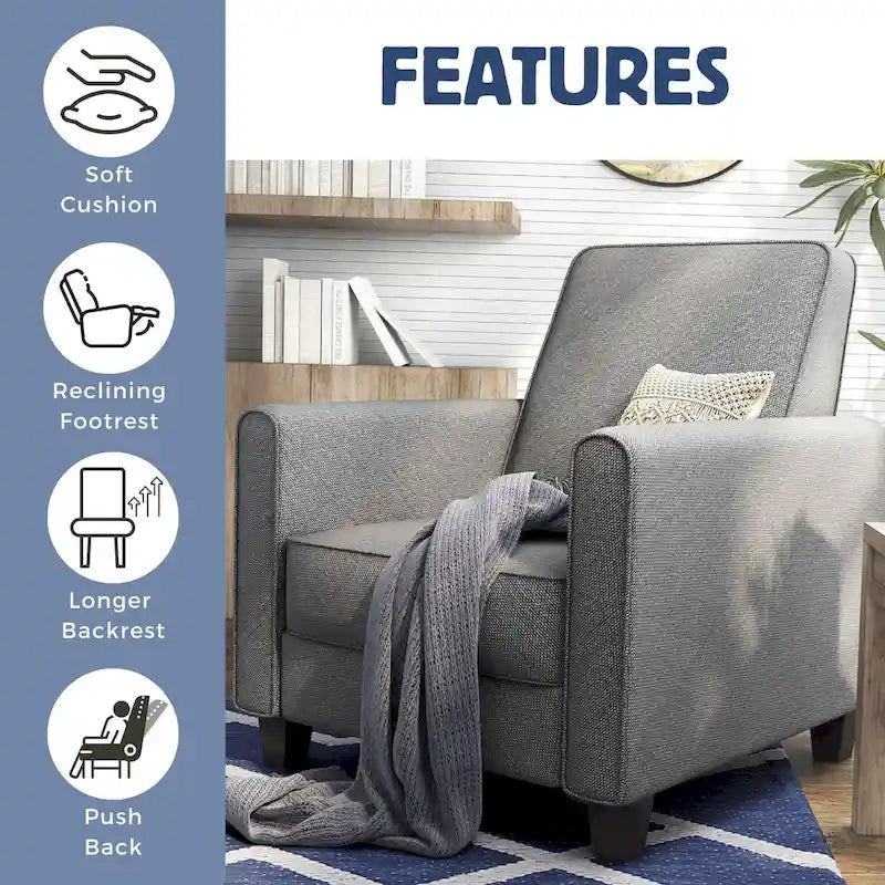 Haynes Traditional Fabric Welted Padded Recliner Chair