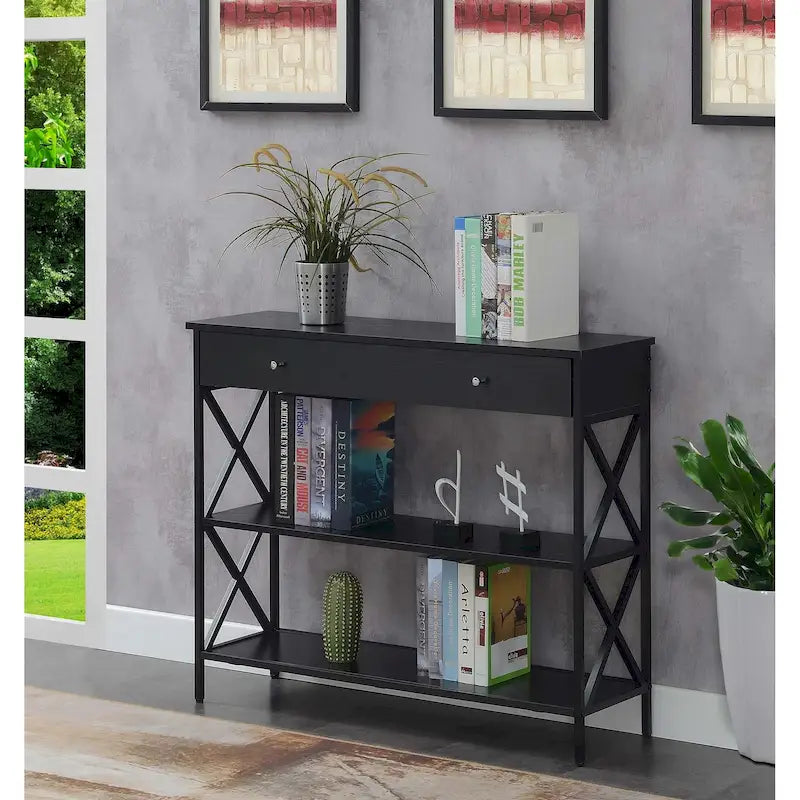 Tucson 1 Drawer Console Table with Shelves