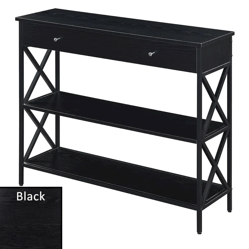 Tucson 1 Drawer Console Table with Shelves