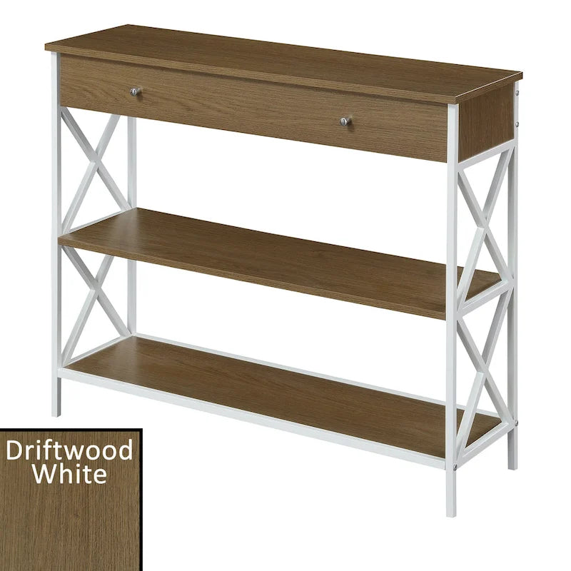 Tucson 1 Drawer Console Table with Shelves