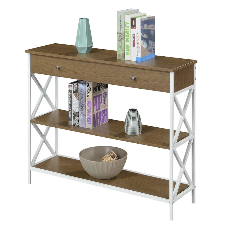 Tucson 1 Drawer Console Table with Shelves