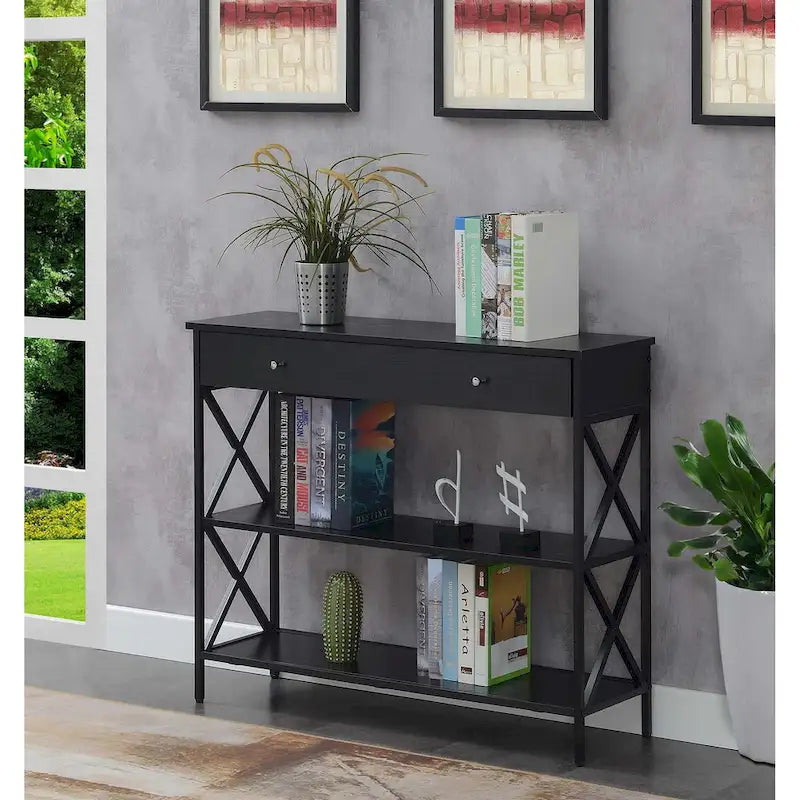 Tucson 1 Drawer Console Table with Shelves