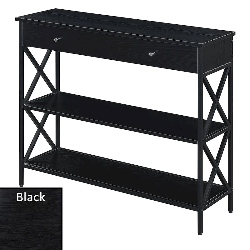 Tucson 1 Drawer Console Table with Shelves