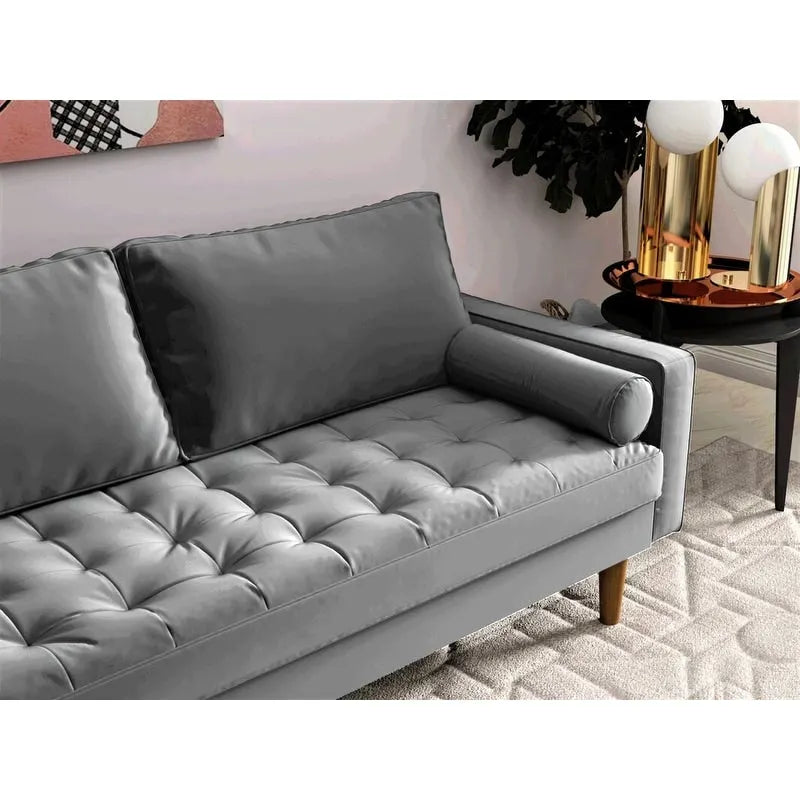 Canapé en velours de style Mid-century