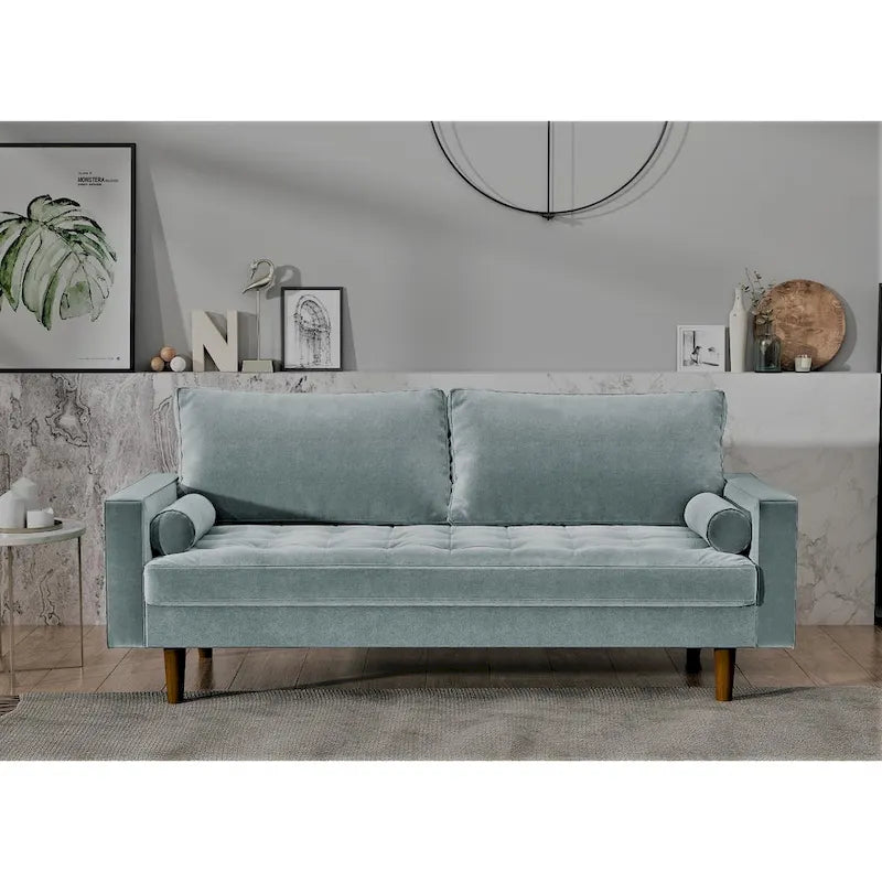 Canapé en velours de style Mid-century
