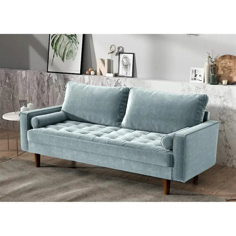 Canapé en velours de style Mid-century