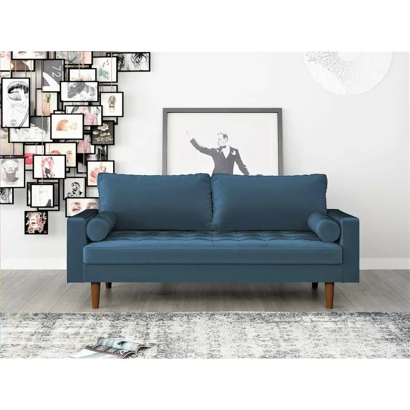 Canapé en velours de style Mid-century