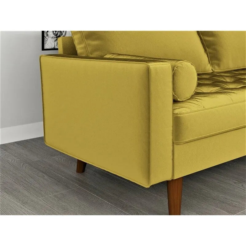 Canapé en velours de style Mid-century