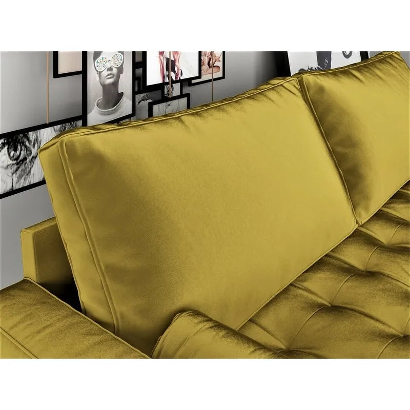 Canapé en velours de style Mid-century
