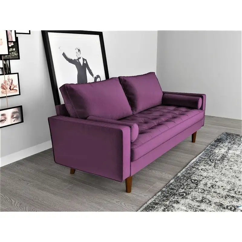 Canapé en velours de style Mid-century