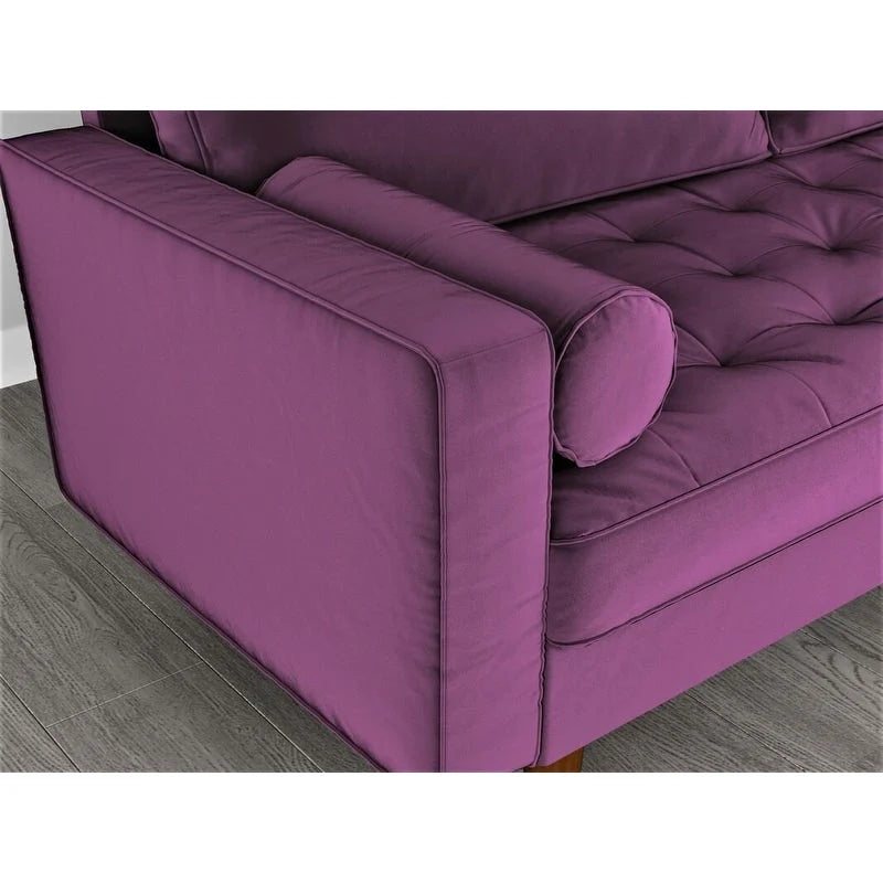 Canapé en velours de style Mid-century