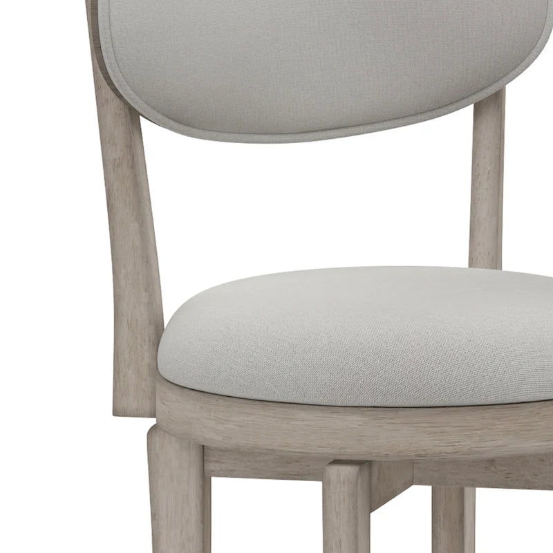 Sloan Wood Upholstered Swivel Counter Stool - 38.25H x 20W x 17.5D; Seat Height: 25.5H