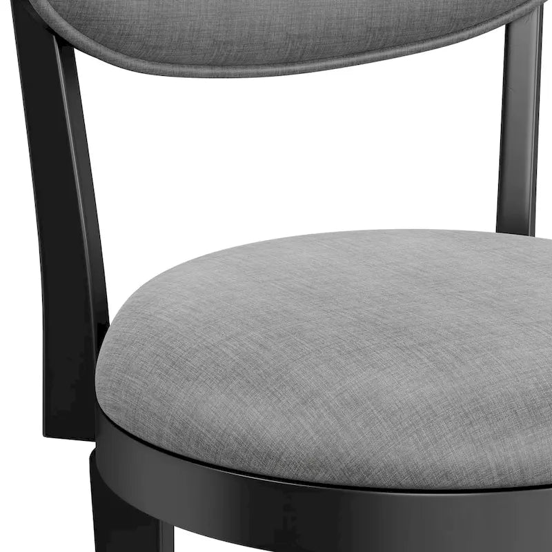 Sloan Wood Upholstered Swivel Counter Stool - 38.25H x 20W x 17.5D; Seat Height: 25.5H