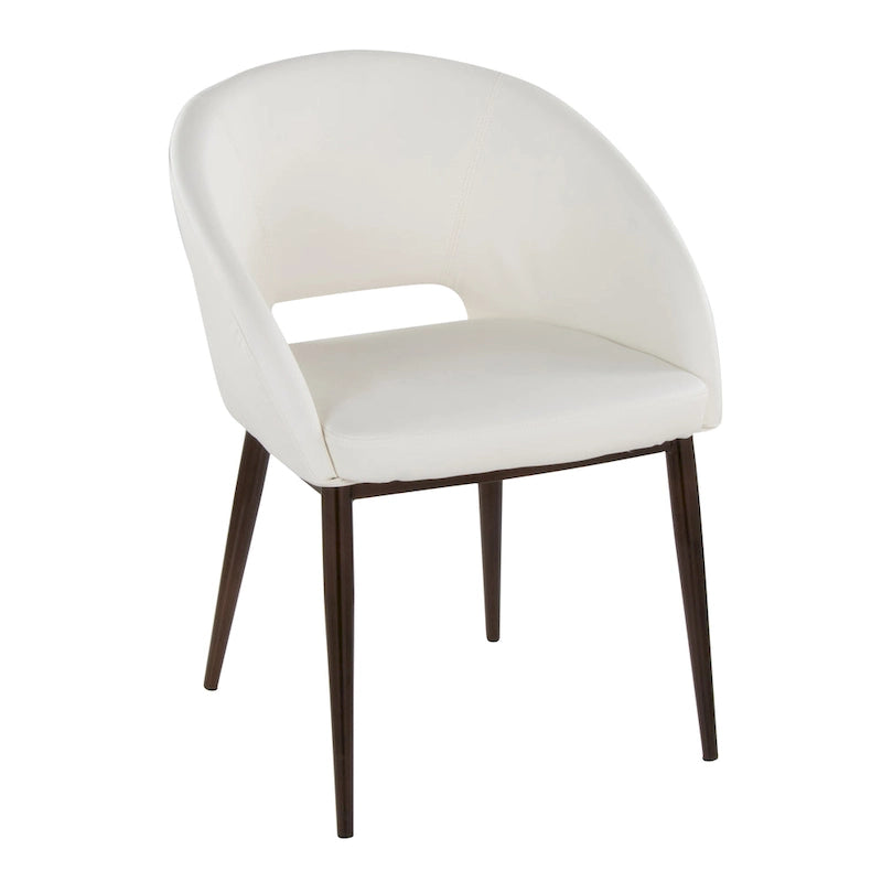 Vika Upholstered Dining Chair with Copper Metal Legs