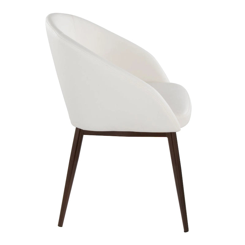 Vika Upholstered Dining Chair with Copper Metal Legs