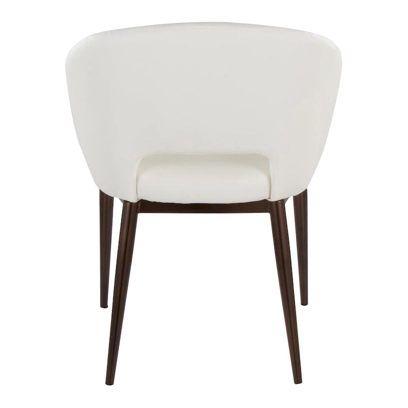 Vika Upholstered Dining Chair with Copper Metal Legs