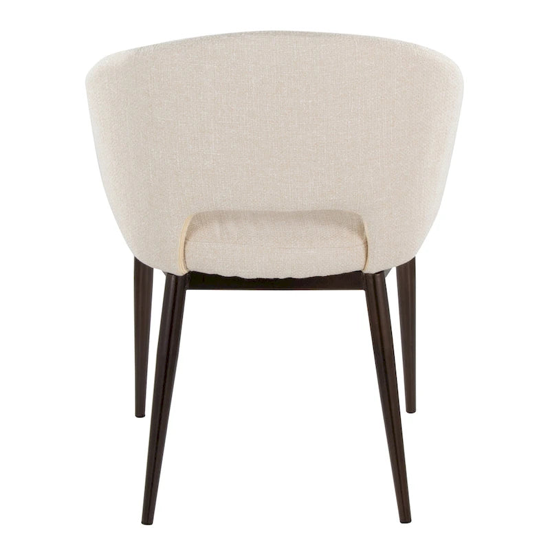 Vika Upholstered Dining Chair with Copper Metal Legs