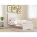 NoHo Twin Extra Long Bed with Footboard in White