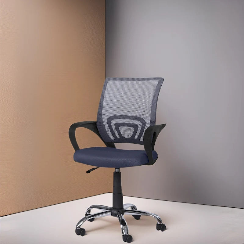 Chaise de bureau ergonomique en maille respirante Conception réglable avec support lombaire et mobilité améliorée avec roues pivotantes à 360°