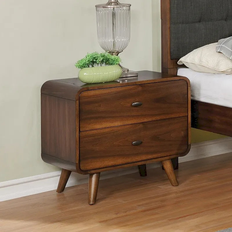 Edward Dark Walnut 2-drawer Nightstand