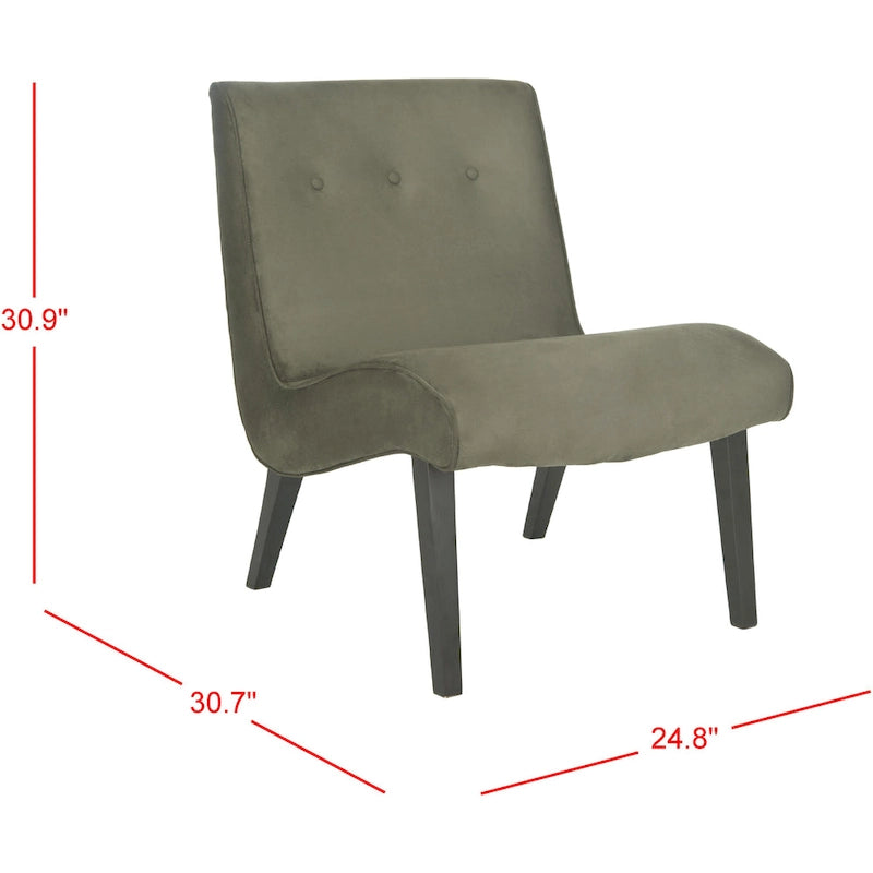 Sibille Mid-Century Forest Green Chair - 25.2 x 29.9 x 30.7 - 25Wx30Dx31H