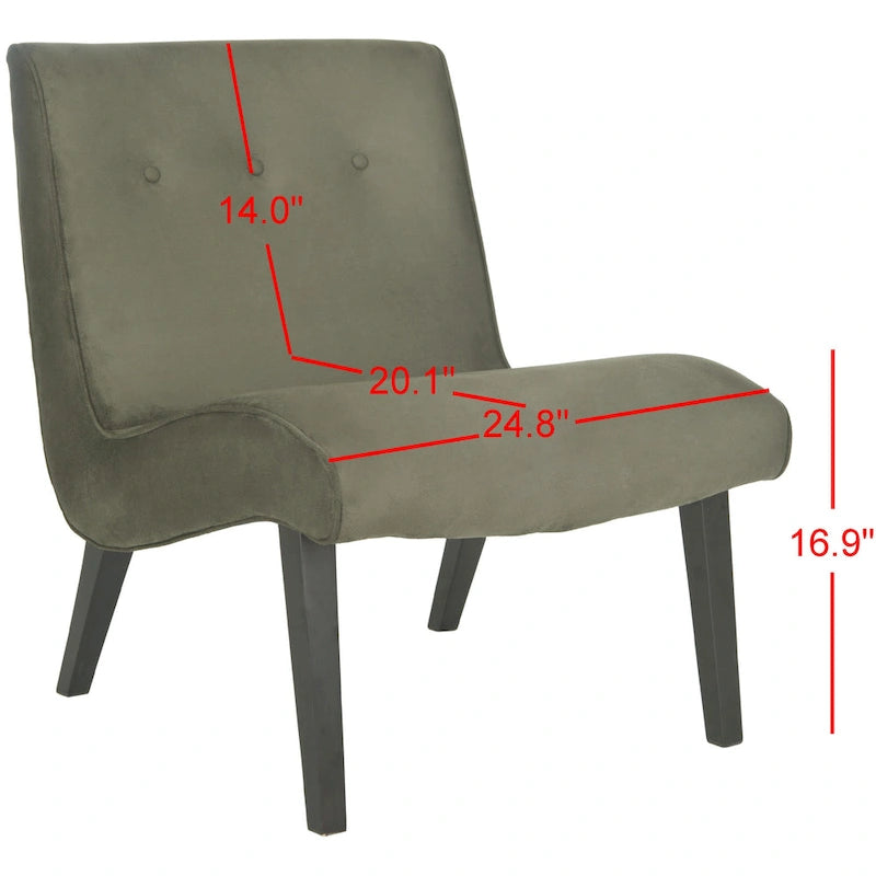 Sibille Mid-Century Forest Green Chair - 25.2 x 29.9 x 30.7 - 25Wx30Dx31H