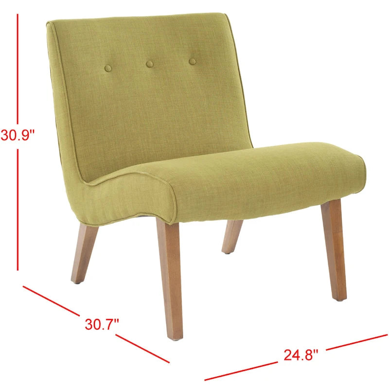 Sibille Mid-Century Forest Green Chair - 25.2 x 29.9 x 30.7 - 25Wx30Dx31H