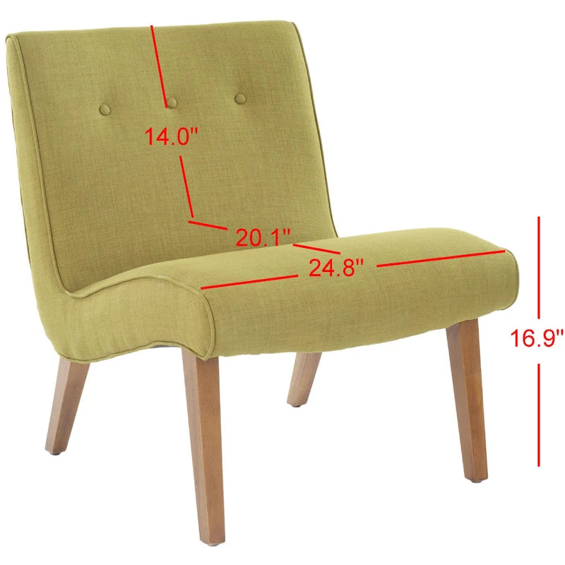 Sibille Mid-Century Forest Green Chair - 25.2 x 29.9 x 30.7 - 25Wx30Dx31H