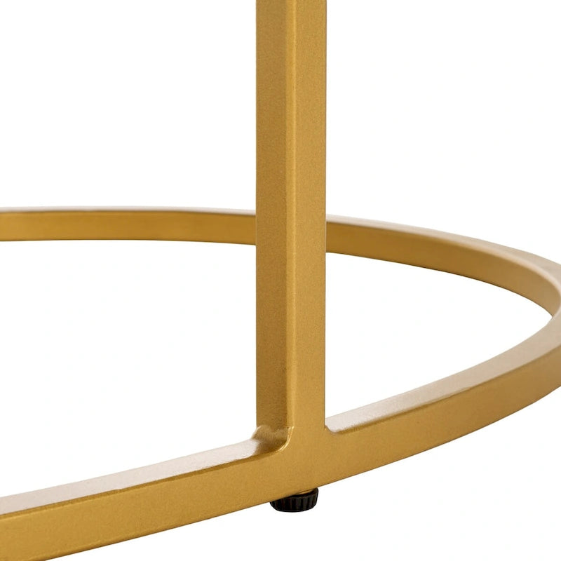 Table basse en marbre (entièrement assemblée) - 99 cm L x 53 cm P x 46 cm H - 99Lx53Px46H