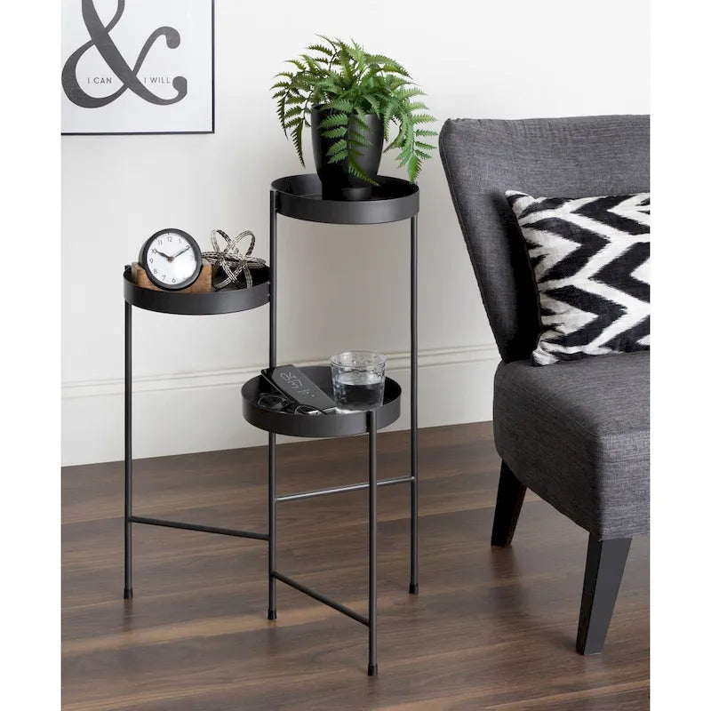 Support à plantes moderne à 3 niveaux Metal – 16x21x30