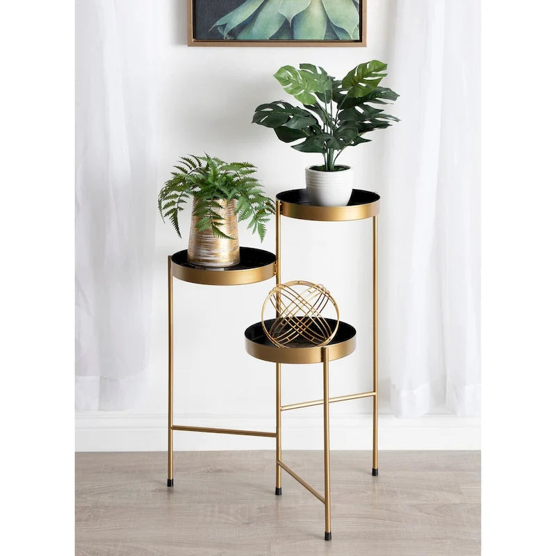Support à plantes moderne à 3 niveaux Metal – 16x21x30