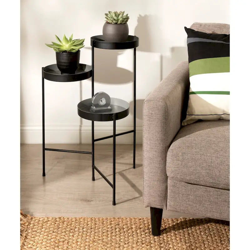 Support à plantes moderne à 3 niveaux Metal – 16x21x30