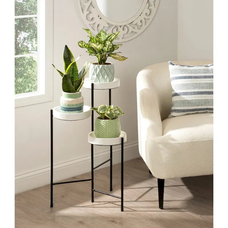 Support à plantes moderne à 3 niveaux Metal – 16x21x30